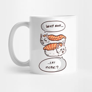 Kawaii sushi cat humor Mug